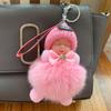 Fábrica de Origen Cuero Genuino Zorro del Pasto Colgante para Bolso Colgante Muñeca Durmiente Muñeco de Peluche Abre Llaves Regalo