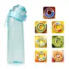 Taza de agua saborizada más vendida transfronteriza, taza de aroma con sabor a fruta resistente a altas temperaturas de Tritan, botella de agua con tableta de aroma, anillo de cápsula saborizada