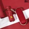 Sombrilla Parasol con Logo Personalizado, Mini Compacta con Recubrimiento Negro para Protección Solar y Protección UV, Doble Uso para Sol y Lluvia, Sombrilla Portátil tipo Cápsula para Mujeres