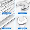 Llave de horquilla manual de acero 45 para espejo, cromada, de doble cabeza, para uso doméstico, abre-fácil, con cabeza de flor de ciruelo fija, herramienta llave