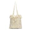 2025 Nueva Bolsa de Lona Floral Estilo Coreano para Mujer Diseño Simple de Bolso de Hombro de Gran Capacidad Bolsa de Lona para Compras