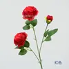 Flor Artificial 3 Peônias Estrangeiras Conjunto de Mesa para Sala de Estar Guirlanda da Floresta Fazer Arranjo de Paisagismo de Shopping Center Decoração de Janela