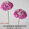 Decoração de Casamento com Materiais Florais Vermelho-Rosa, Folhas Artificiais, Rosas e Arranjos Florais para o Salão do Casamento e Painel de Fundo