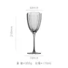 Copa de Vino Tinto Retro Transfronteriza Creativa Transparente Pétalo Cristal Cristal Copa de Champán Personalizada Colorida para Uso Doméstico