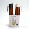 Botella Pulverizadora de Aceite de Oliva Gruesa a Prueba de Luz Verde de Gran Capacidad a Prueba de Fugas con Asa y Aceitera de Vidrio de Doble Uso Amazon