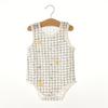 Roupa de Fartura para Bebê Verão Algodão Puro Colete Fino Macacão Completo Roupas para Recém-nascidos Macacão de Escalada Triângulo de Coelho para Bebê Menina