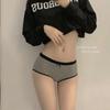 Roupa íntima feminina xadrez estilo japonês cintura média feminina fofa estudantes e meninas respirável confortável algodão virilha roupa íntima para mulheres