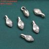 Plata de ley S925 hojas vajra mortero palabra de la suerte doble flor clip zakiram accesorios retro DIY materiales hechos a mano