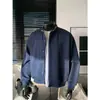 Chaqueta de punto a cuadros retro de dos piezas falsas para hombre, marca moderna, holgada, versátil, tacto de alta gama, holgada, hombre moderno, top de manga larga