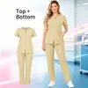 Traje de Exfoliación con Ozono Ropa para Lavar a Mano Ropa Protectora Médica Ropa Médica Ropa de Trabajo de Doctor Uniforme de Enfermera Ropa para Lavar a Mano Traje de Exfoliación