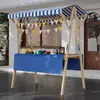 Barraca de Mercado Suporte de Exibição Barraca de Mercado Noturno Prateleira Carrinho de Flores Suporte de Exibição Promocional Carrinho de Barraca de Rua Móvel Dobrável