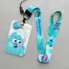 Animación de Dibujos Animados Funda Rígida para Tarjeta de Autobús de Empuje Térmico Tarjeta de Estudiante de Transferencia Térmica Tarjeta de Comida de Campus de Estudiante Lanyard de Poliéster Monstruo Grande