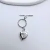 Coração Preserva-Cor Dourado 14K com Zircônio Fivela Ot Fio para Colar de Pérolas Artesanal DIY Acessórios de Fecho para Conexão de Joias