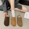 Estilo meia-sapatilha, sapatos femininos plus size, novo design moderno, sapatos casuais de sola grossa, chinelos de sola grossa, mocassins sem cadarço, 2026