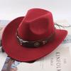 Chapéu Top Étnico Chapéu de Cowboy Ocidental Xizang Xizang Chapéu de Performance Chapéu de Lã Chapéu de Lã Retrô Centro-Europeu e Americano