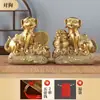 Par de Ornamentos de Cachorro de Latão, Doze Cachorros de Cobre do Zodíaco Tigelas da Prosperidade, Cachorros da Fortuna, Decorações para Sala de Estar