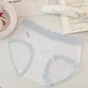 Novo Padrão de Coelho Desenho Animado Fofo Cor Sólida Confortável Macio 10A Algodão Puro Simples Fresco Algodão Macio Calça Roupa Íntima Feminina