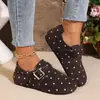 Otoño 2026 Nuevos Mocasines Mary Jane Lunares Cómodos sin Cordones Correa de Hebilla Talla Grande Comercio Exterior Cómodos para Conducir Zapatos de Mujer
