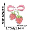 Patch de Bordado de Morango Desenho Animado Patch de Leite de Fruta Bordado Fofo para Roupa Infantil Decoração de Bolsa de Brinquedo Patch Termocolante