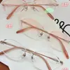 Óculos sem Aro Ultra Leves de Titânio Puro com Corte Diamantado para Mulheres com Lentes de Alta Definição para Miopia de Luxo Leve Incrustados com Diamantes