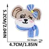 Patche Bordado Popular de Filhote de Desenho Animado, Decoração Fofa de Animal de Estimação com Adesivo Termofusível para Bolsas e Chapéus