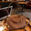 Bolsa Almohada Mate para Mujer Otoño e Invierno Retro Color Maillard Bolso de Mano de Gama Alta Bolso de Hombro Cruzado para Mujer