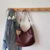 Retro Gran Capacidad Color Sólido Popular 2025 Casual Otoño Nueva Textura Casual Casual Bolso de Hombro Tote Bolso Tote