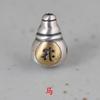 Rey del Ciervo Dorado Plata S925 Retro Cruz Vajra Mazo Guardián del Zodíaco Tres Eslabones Joyería de Plata diy Accesorios de Joyería para Pulsera