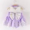Itens Quentes de Venda TransfronteiriçaVestido Infantil com Renda e Laço, Vestido Princesa Sem Mangas para Crianças Pequenas, Adequado para Todas as Estações