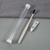 Fornecedor da Fábrica Escova de Dentes de Carvão de Bambu em Formato de Coração com Cerdas Macias + Pasta de Dente de 3g em Tubo Transparente de Plástico Flexível PVC, Portátil para Viagem