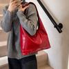 Bolsa de ombro feminina de grande capacidade com laço doce e moda casual de inverno 2024