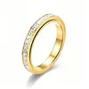Estilo Celebridade da Internet Douyin Anel Giratório Cheio de Estrelas para Mulheres Zircônia Cheio de Diamantes Anel de Casal Acessórios Fashionista Venda por Atacado