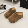Mules Retro de Suela Gruesa y Punta Cerrada para Mujer, Estilo Coreano Verano 2026, Mules Perezosas Únicas de Lunares con Punta Redonda