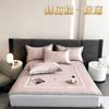 Conjunto de Três Peças de Mat de Seda de Gelo Estampado Digital Classe A Verão Espessado Antibacteriano Lavável Lençol de Cama de Luxo Acessível Mat para Ar Condicionado