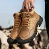 Comércio Exterior Exportação Outono e Inverno Novo Couro Genuíno Pele de Vaca Calçados Casuais para Exterior Masculino Botas de Cano Alto Botas de Trabalho