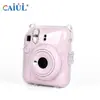 Para uso da câmera clapper instax mini12 capa protetora transparente estojo de armazenamento capa protetora de cristal sem fio