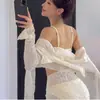 Bikini Sexy de Cuatro Piezas con Cubierta de Color Puro Coreano Transfronterizo 2025 Traje de Baño Dividido para Mujer