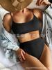 Glory Swimwear Comercio Exterior Nuevo Bikini Sexy Tela de Ola Color Sólido Traje de Baño Dividido para Mujeres 2023bikini