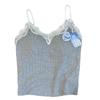 Camisola de una pieza con cuello en V y costuras de encaje sexy de hilo fino de proteína de perla de primavera y verano directa de fábrica