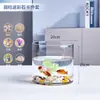 Tanque de Peixe Dourado de Vidro para Sala de Estar Criativa Aquário Pequeno Redondo Cilíndrico Tanque Grande para Tartaruga Decoração de Paisagismo