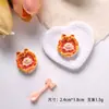 Animal Simulado Pizza Resina Comida Brinquedo Acessórios Novo Brinquedo de Comida Simulado Grampo de Cabelo de Urso Joias Acessórios Casa de Brincar