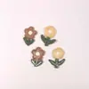 Acessórios de Decoração para Bolsas Femininas Flores Bordado em Computador Adesivos de Tecido Série Flor de Folha Mini Adesivos de Flor Pequena