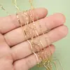 Galvanoplastia Ouro Real 18K Simples Onda Cotovelo Torção DIY Corrente Fina Coréia do Sul Corrente Feita à Mão Material para DIY Material para DIY