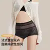 Bragas de encaje estilo francés para mujer con entrepierna extendida, cintura alta, transpirables, antibacterianas, sexys, con borde no enrollable, bragas tipo triángulo