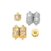 Fivela Magnética Banhada a Ouro 18K Fivela de Conexão para Inlay de Zircônia DIY Acessórios para Joias Pulseira Colar Fivela de Acabamento Atacado