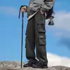 Pantalones Cargo de Pierna Recta Multibolsillos para Hombre, Primavera y Otoño, Marca de Tendencia Estilo Americano, Pantalones Largos Casuales de Pierna Ancha Frescos y Versátiles