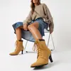 Modelo de comercio exterior de eBay 2026 otoño e invierno botines bajos estilo Martin, talla 40-43, talla grande, punta fina, cordones frontales, botines cortos para mujer