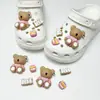 Acessórios de decoração de sapatos DIY para Crocs, fivelas decorativas fofas de pelúcia 3D de desenhos animados, leão e gato do zoológico para a superfície do sapato