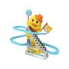 Pato Pequeño Trepando Escaleras Estilo Tiktok, Patito Amarillo Subiendo Escaleras, Deslizándose por el Tobogán, Pato Eléctrico en Pista para Niños Transfronterizo