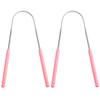 Variedad de colores raspador de lengua en forma de U placa limpiadora de lengua limpieza bucal cepillo para lengua raspador de lengua de acero inoxidable juego de tres piezas